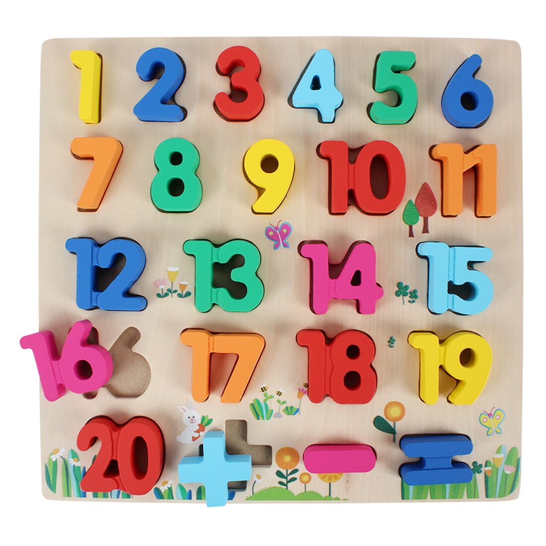 Natural Wooden Dominoes Puzzle Alphabet Building Blocks